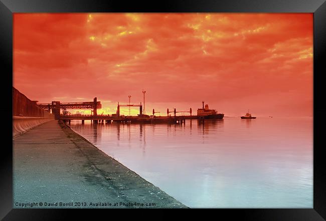 Industrial Sunrise Framed Print by David Borrill