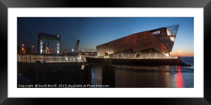 The Deep and Tidal Barrier - Hull. Framed Mounted Print by David Borrill