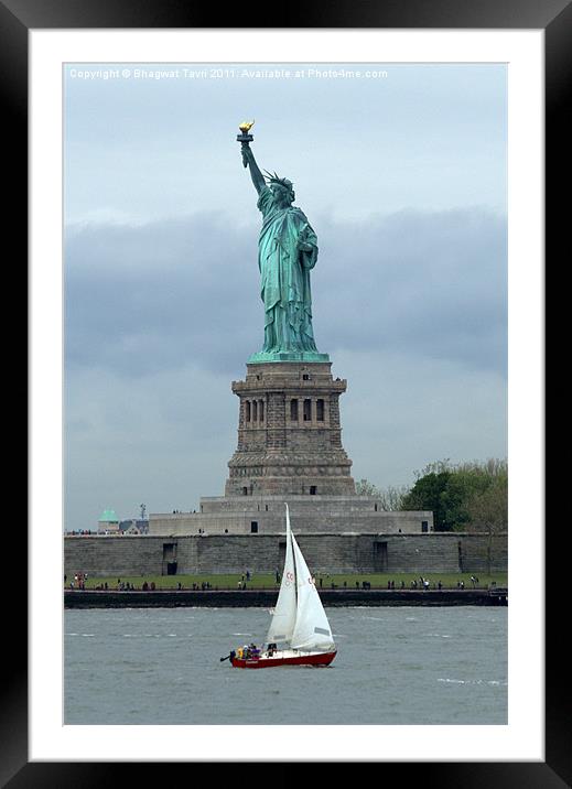 Statue of Liberty Framed Mounted Print by Bhagwat Tavri