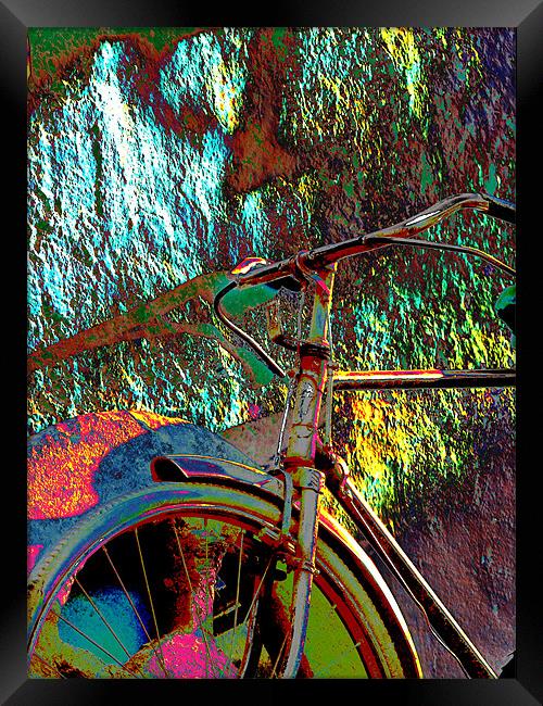 Old Bicycle Framed Print by T R   Bala subramanyam