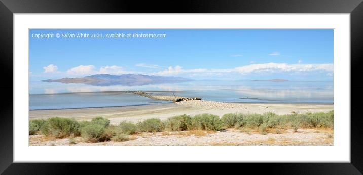 The Great Salt Lake Framed Mounted Print by Sylvia White