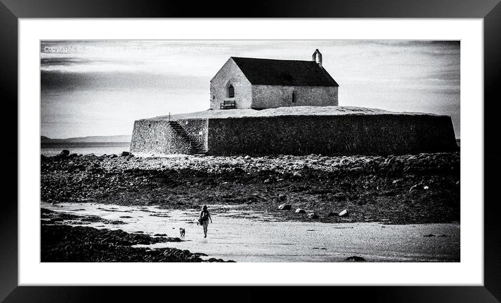 Little Church in the Sea Framed Mounted Print by Sylvia White