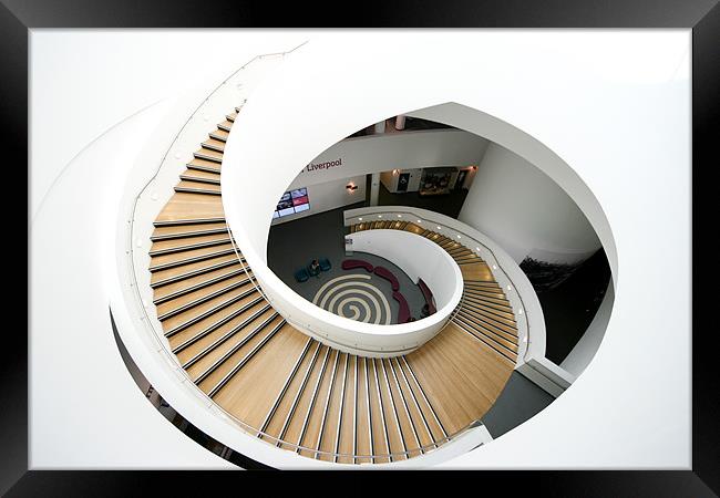 Sweeping stairs Framed Print by Simon Case