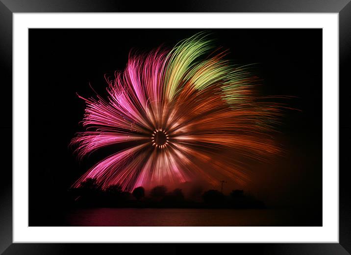 Giant Catherine Wheel Framed Mounted Print by Simon Case