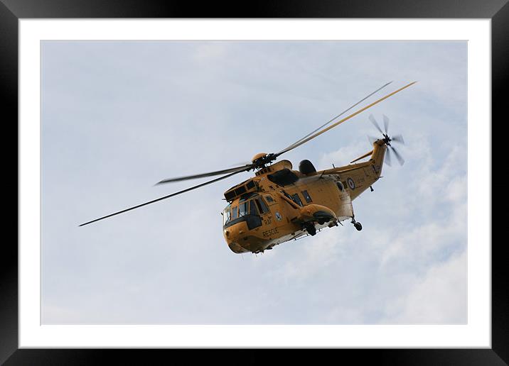 RAF Helicopter Framed Mounted Print by Simon Case