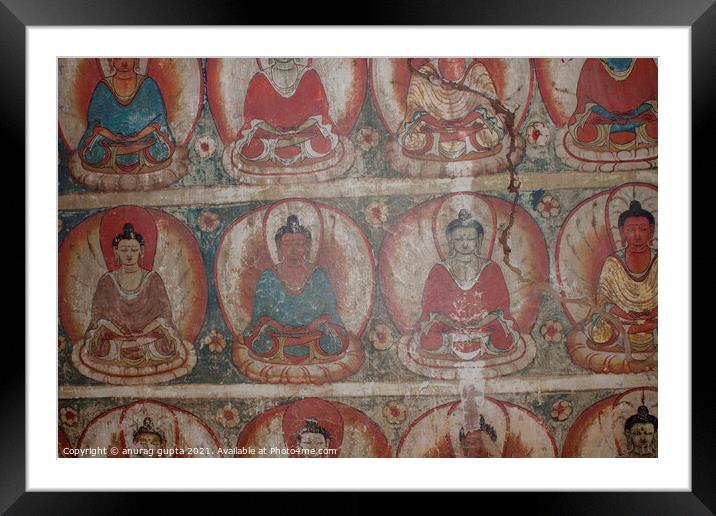 Buddha paintings Framed Mounted Print by anurag gupta