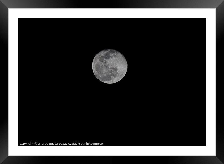 Full Moon Framed Mounted Print by anurag gupta