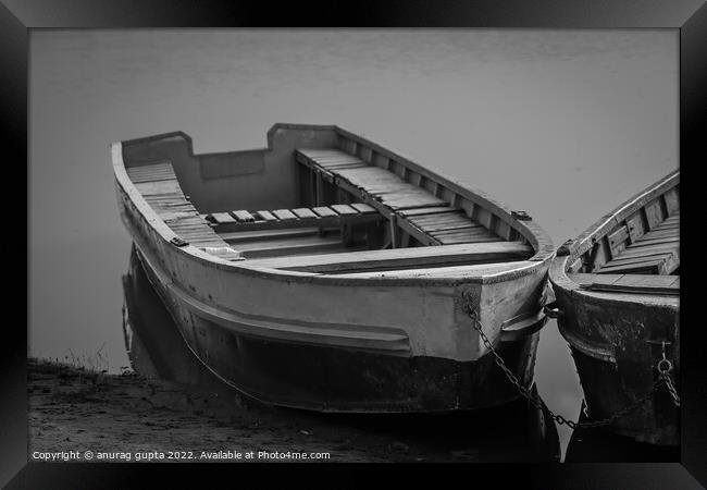 wooden boats Framed Print by anurag gupta