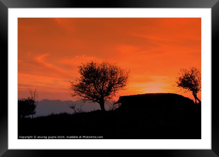 colours of sunset Framed Mounted Print by anurag gupta
