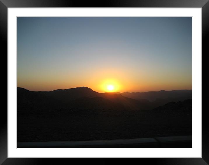 beautiful sunset  Framed Mounted Print by haneen ali
