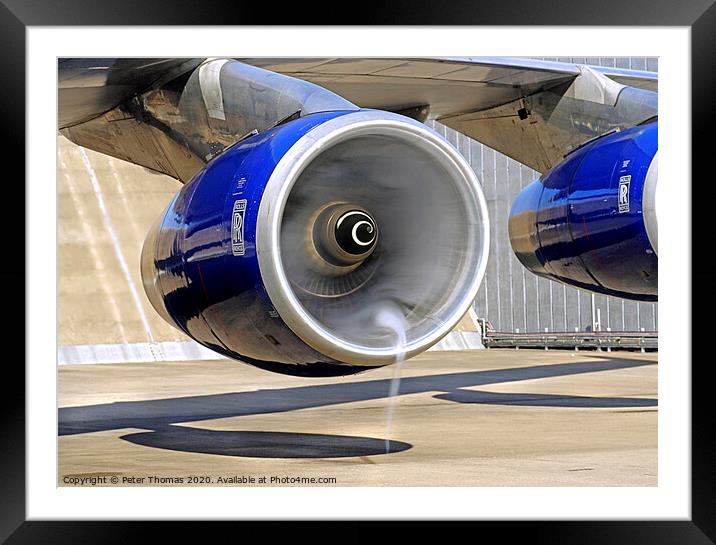 The Mighty Vortex of RB211 524G Framed Mounted Print by Peter Thomas