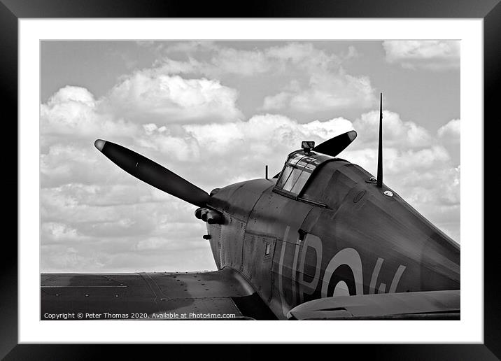 Hawker Hurricane Framed Mounted Print by Peter Thomas