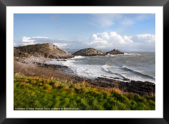 Serenity at Bracelet Bay Framed Mounted Print by Peter Thomas