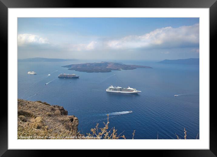 Aweinspiring Greek Island Cruise Framed Mounted Print by Peter Thomas