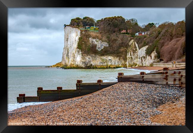 Majestic White Cliffs Framed Print by Peter Thomas