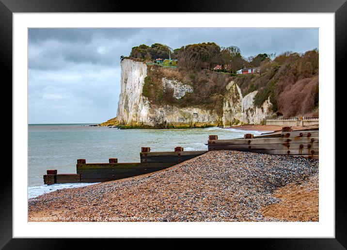 Majestic White Cliffs Framed Mounted Print by Peter Thomas