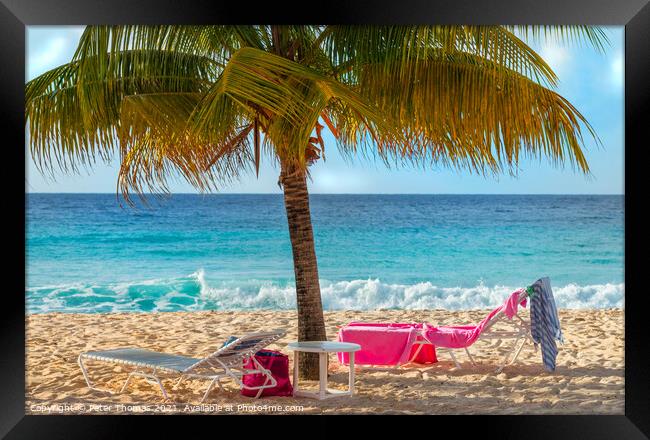 Secluded Paradise at Dover Beach Framed Print by Peter Thomas