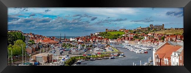 Whitby Panoramic Framed Print by Craig Burley
