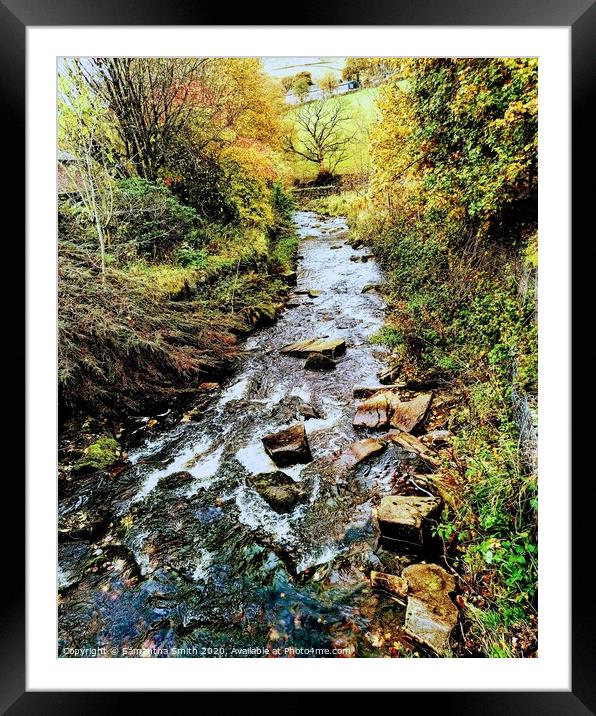 Clough Brook on Autumn Morning  Framed Mounted Print by Samantha Smith
