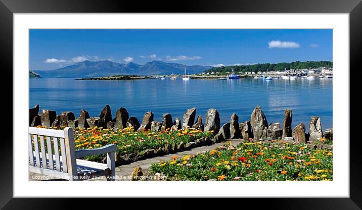 Take a Seat at Kames Bay, Millport Framed Mounted Print by Charles Kelly