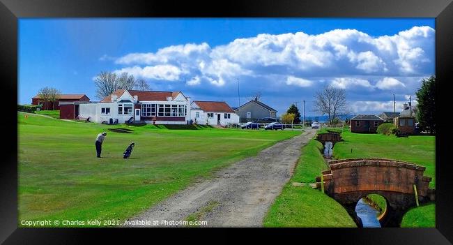 Playing out the 18th at Millport Framed Print by Charles Kelly