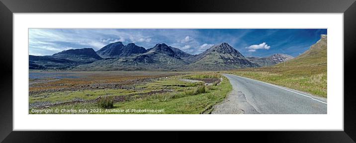 Heading for the Black Cuillins on Skye Framed Mounted Print by Charles Kelly