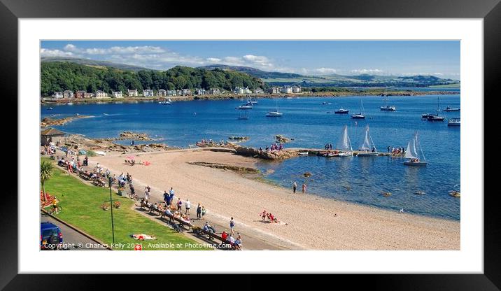 Newton Beach, Millport Framed Mounted Print by Charles Kelly