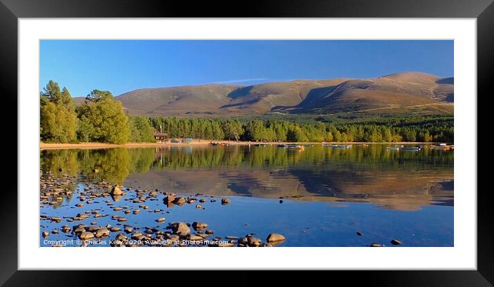 A Peaceful Loch Morlich Framed Mounted Print by Charles Kelly