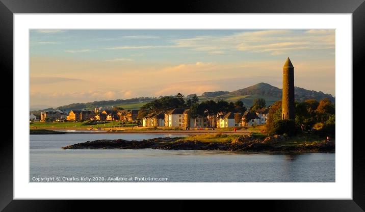 The Pencil, Largs in Evening Light Framed Mounted Print by Charles Kelly
