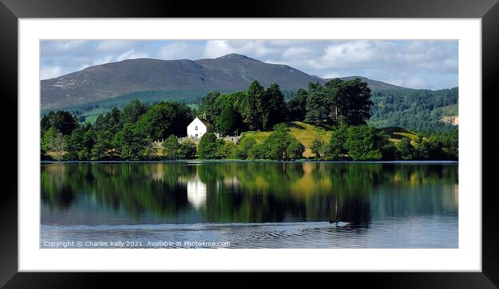 Alvie Church Reflections Framed Mounted Print by Charles Kelly