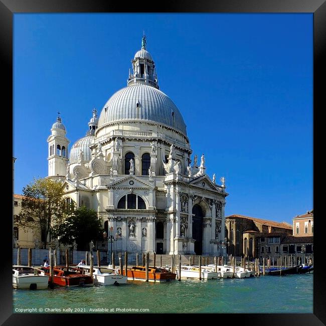 Santa Maria della Salute on the Grand Canal, Venice Framed Print by Charles Kelly