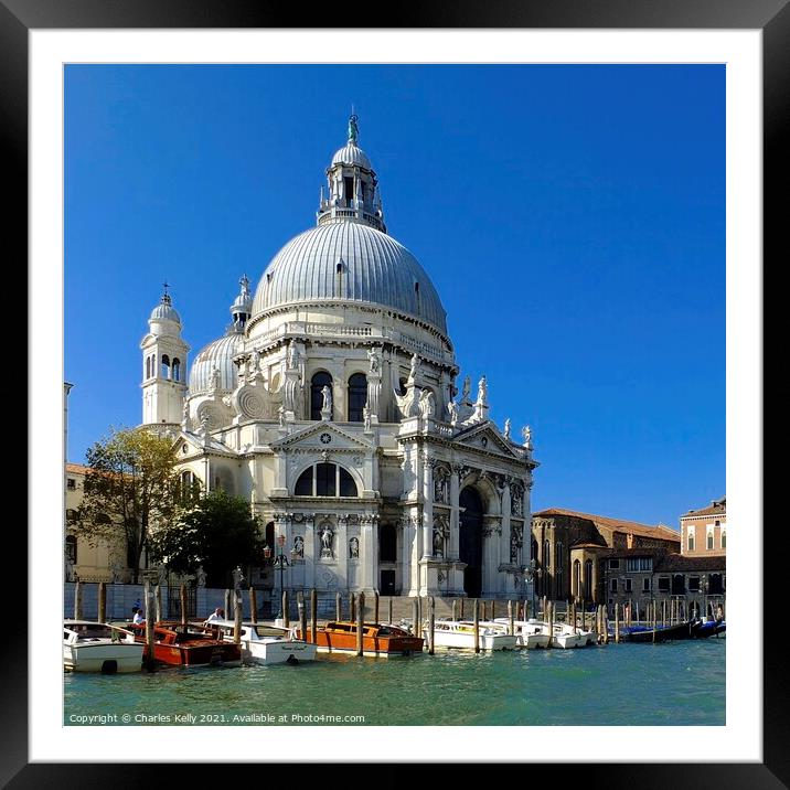 Santa Maria della Salute on the Grand Canal, Venice Framed Mounted Print by Charles Kelly
