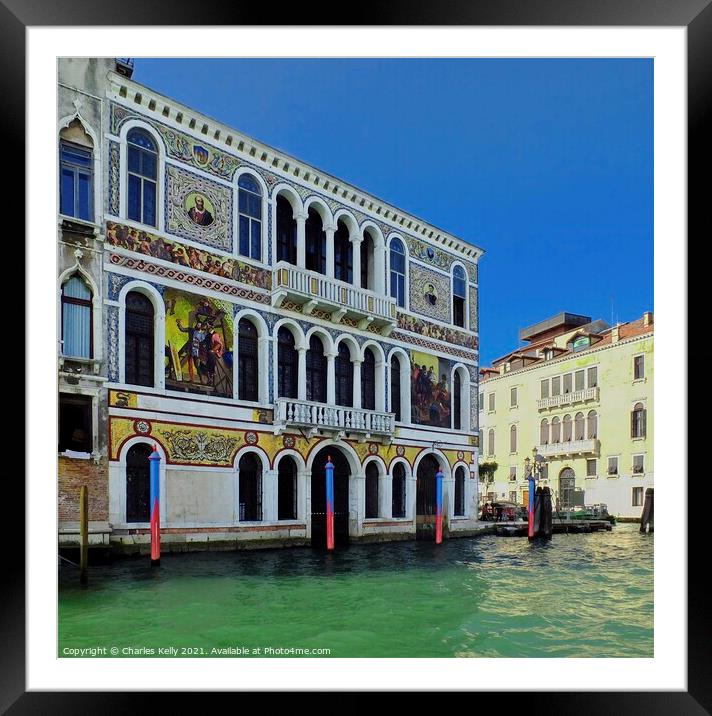 Magnificient Palazzo on the Grand Canal, Venice Framed Mounted Print by Charles Kelly