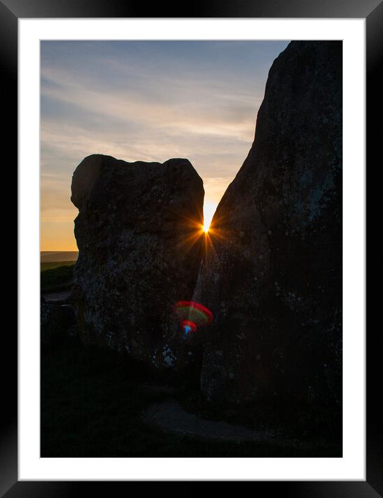 West Kennet Long Barrow Framed Mounted Print by David Buckland