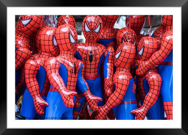 A Cluster Of Spider men. Framed Mounted Print by David Buckland