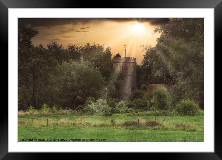 Country Church Scene Framed Mounted Print by David Buckland