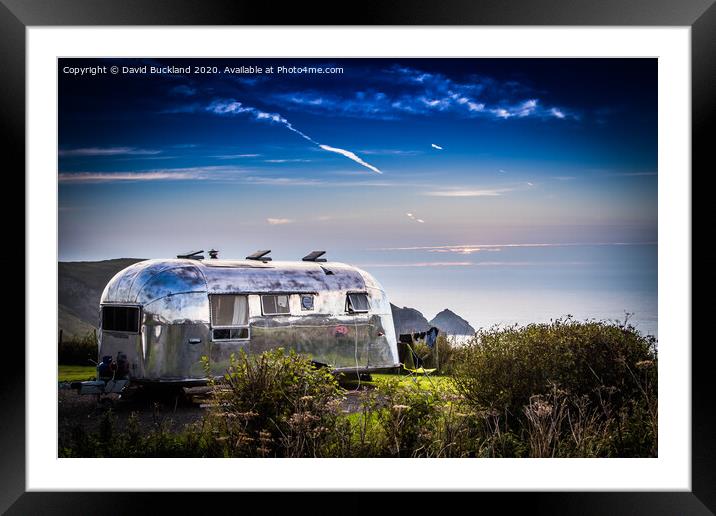 Airstream Tintagel View Framed Mounted Print by David Buckland