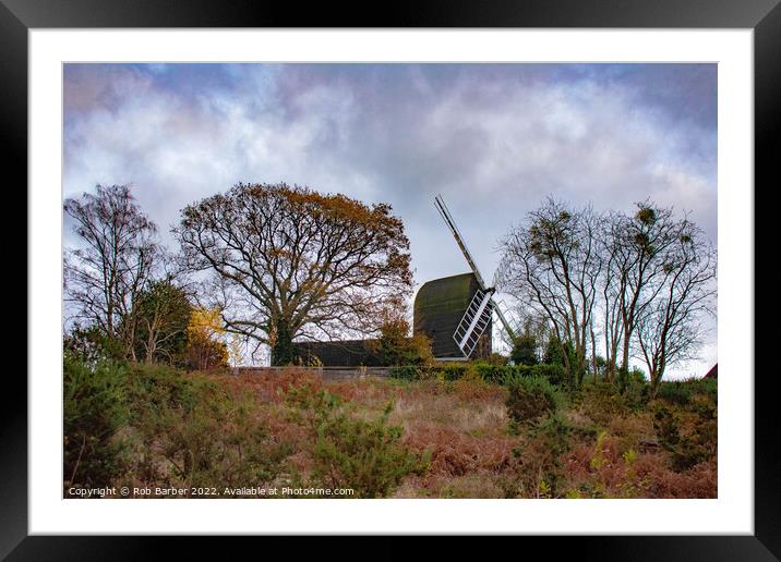 Reigate Heath Windmill Framed Mounted Print by Rob Barber