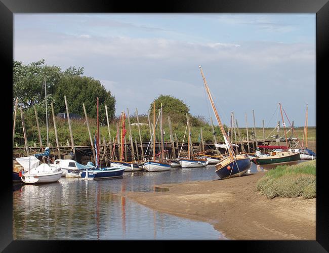 Blakeney quay, North Norfolk  Framed Print by Rachel  Allen