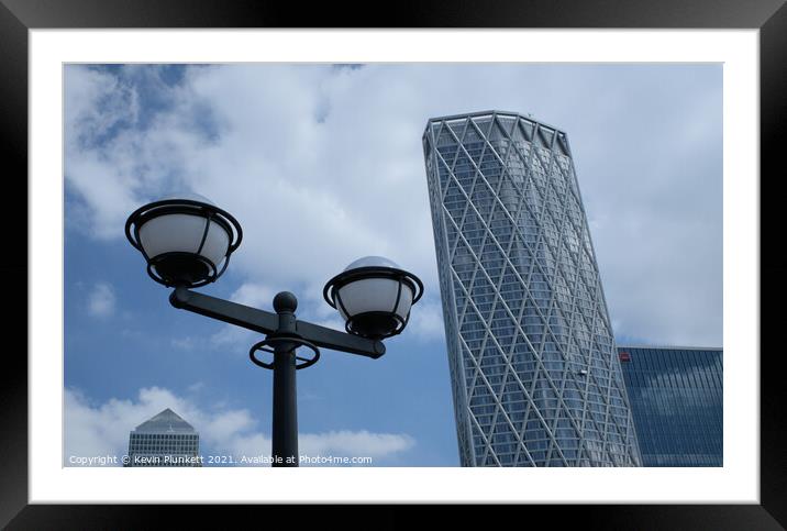 Canary Wharf London Framed Mounted Print by Kevin Plunkett