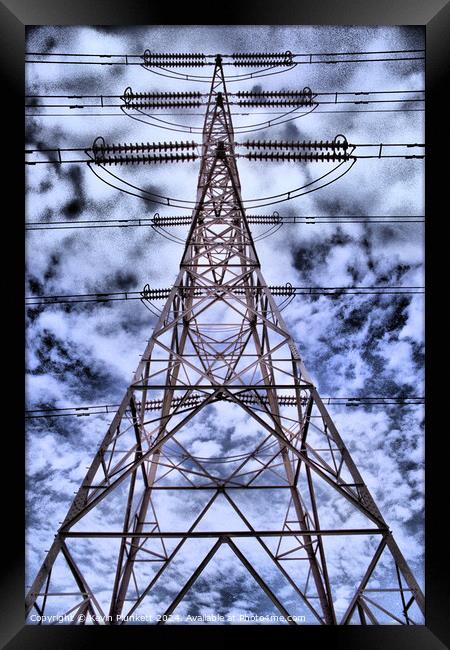 Electric Pylon Framed Print by Kevin Plunkett