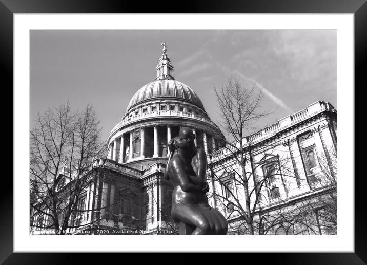 St Paul's Cathedral Framed Mounted Print by Kevin Plunkett