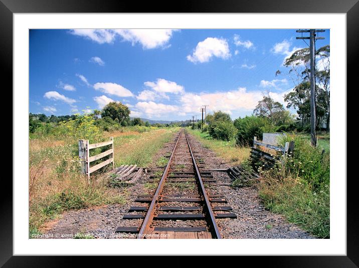 New Zealand Railway Line Framed Mounted Print by Kevin Plunkett