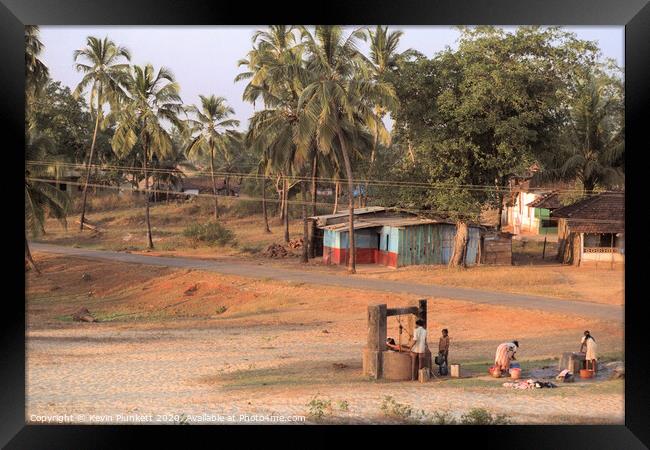 Near Colva Beach, Goa India Framed Print by Kevin Plunkett