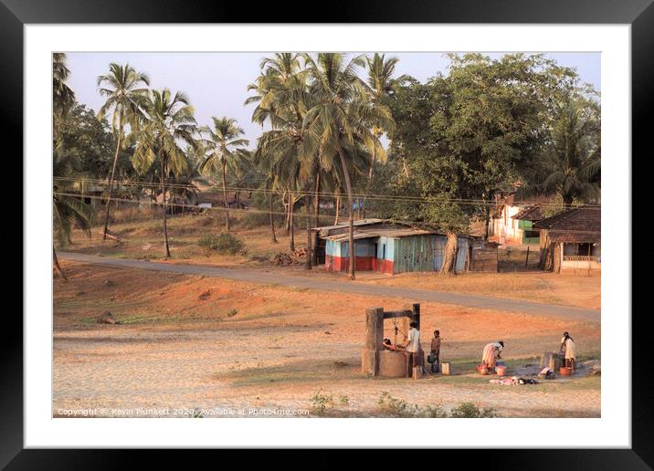 Near Colva Beach, Goa India Framed Mounted Print by Kevin Plunkett