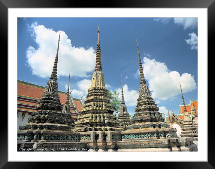 Bangkok Buddhist Temple Framed Mounted Print by Kevin Plunkett