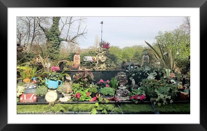 Deck of a canal narrowboat Framed Mounted Print by Kevin Plunkett