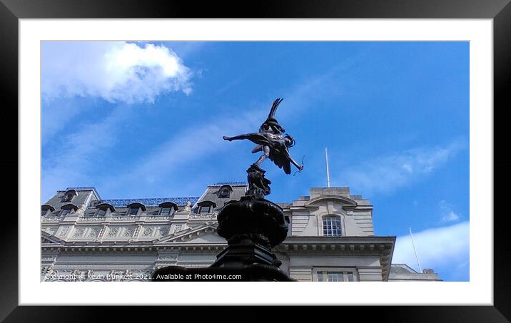 Statue of Eros. Piccadilly Circus Framed Mounted Print by Kevin Plunkett