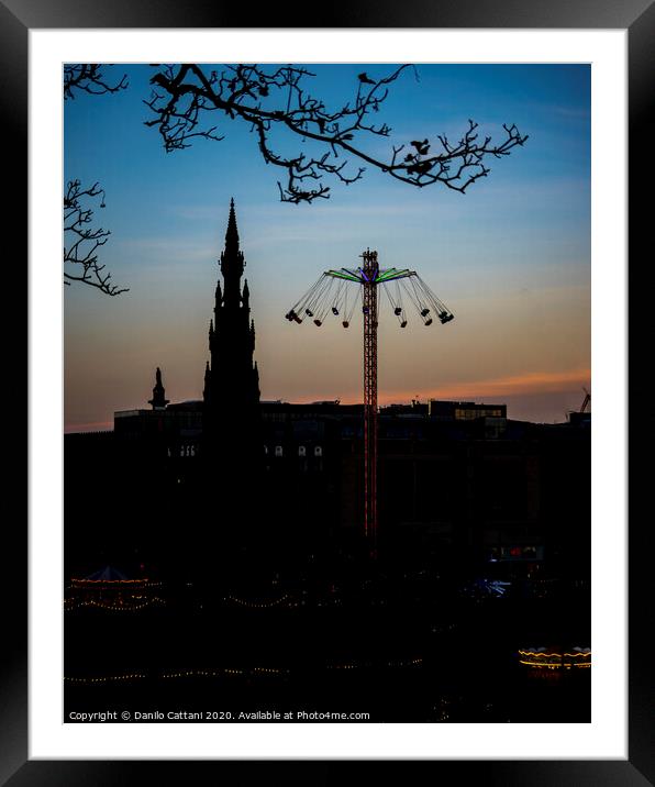 Scott Monument in the Sunset Framed Mounted Print by Danilo Cattani