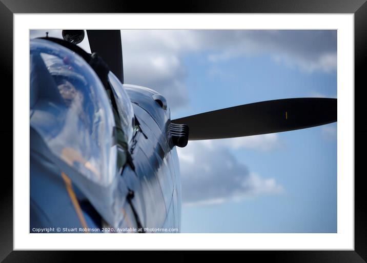 Goodwood spitfire  Framed Mounted Print by Stuart Robinson